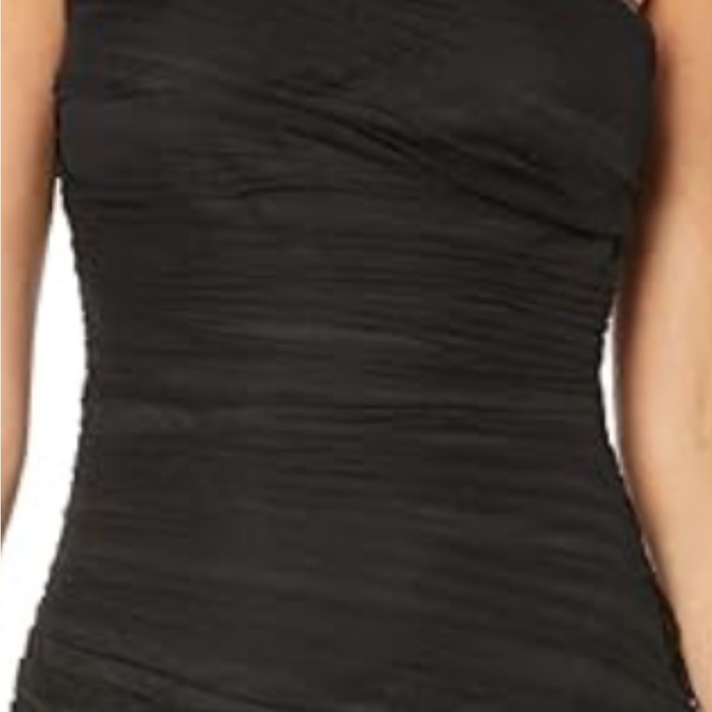 Elegant Black Ruched Dress